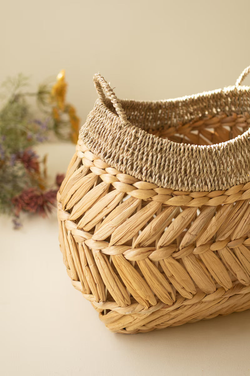 Kalalou Seagrass Basket with Two Handles