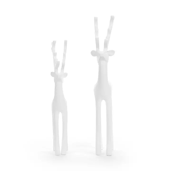 Demdaco White Resin Reindeer Figure