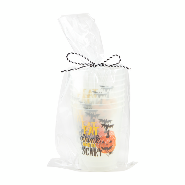 MUD PIE EAT DRINK HALLOWEEN GLOW PARTY CUP SET