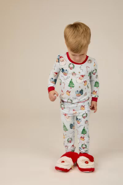 MUD PIE CHRISTMAS JINGLE LIGHT-UP SLIPPERS