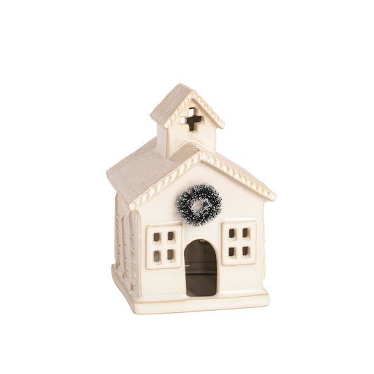 MUD PIE SM CERAMIC CHURCH SITTER