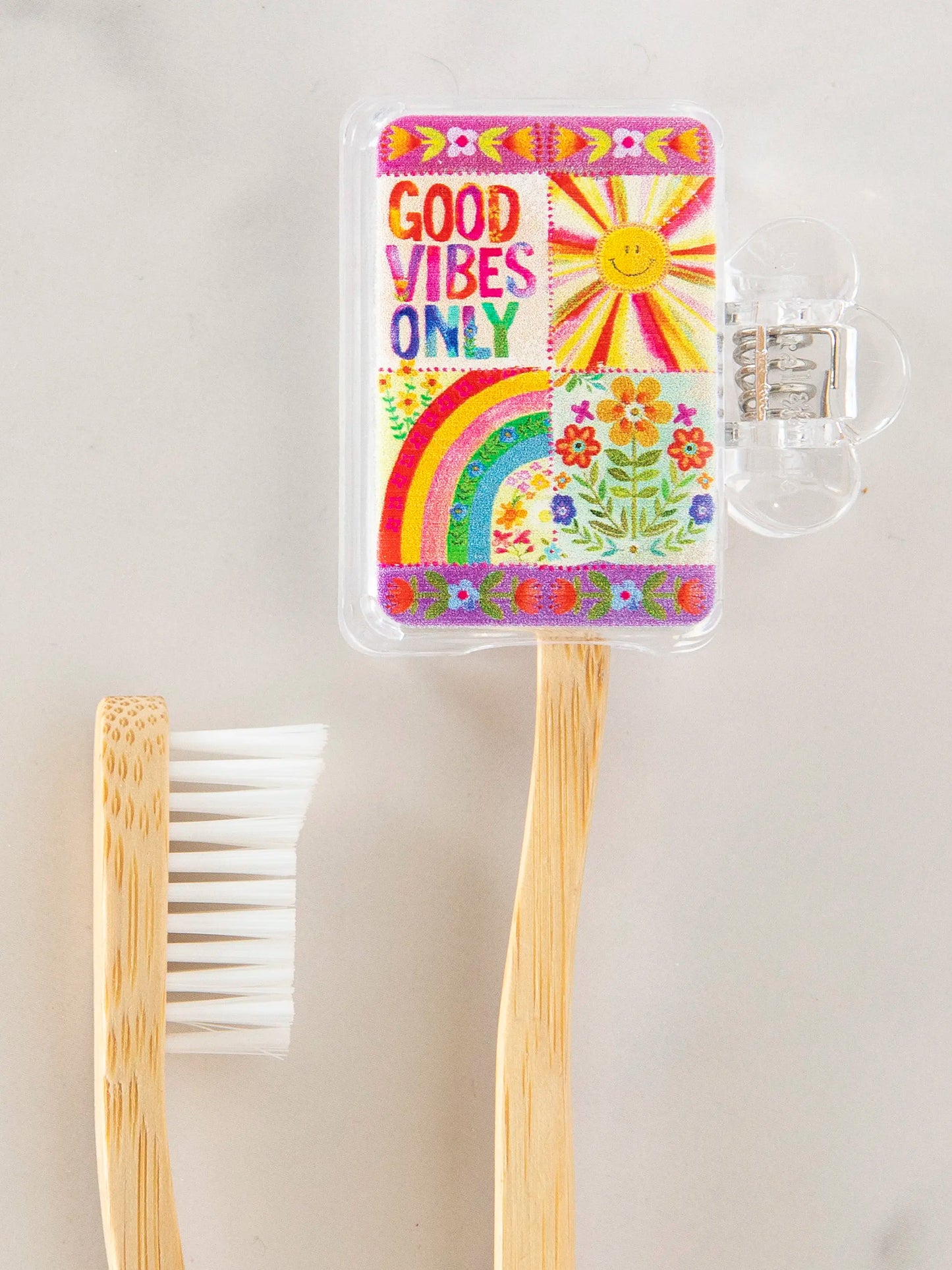 Natural Life Toothbrush Cover - Good Vibes Only