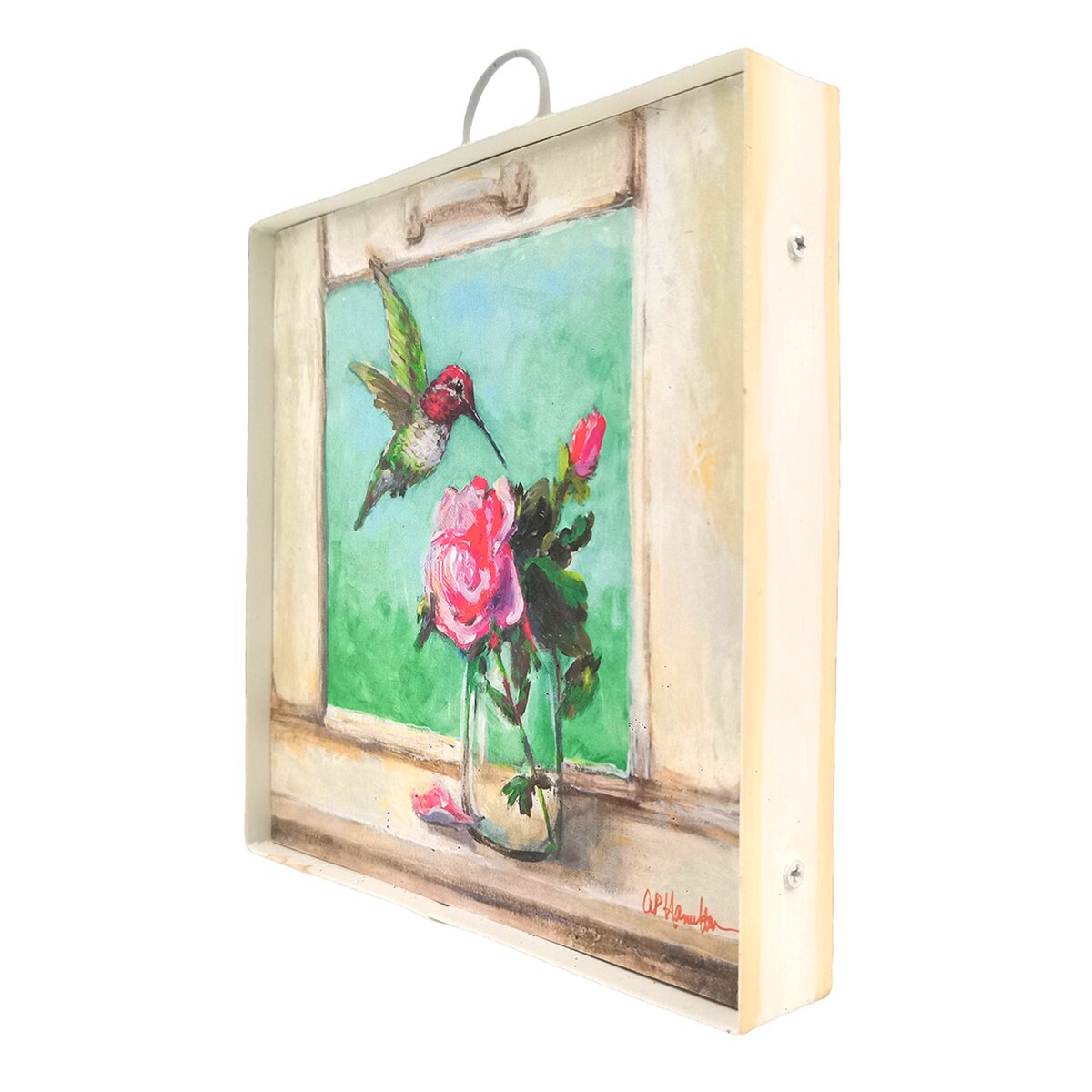 The Round Top Collection Mini Art Hummingbird In the Window