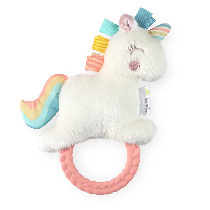 Itzy Ritzy Rattle Pal™ Plush Rattle Pal with Teether-Unicorn