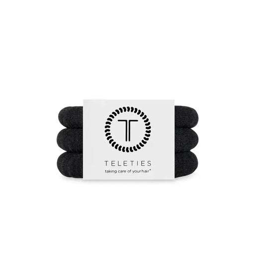 Teleties Nylon Hair Ties | Small | Jet Black