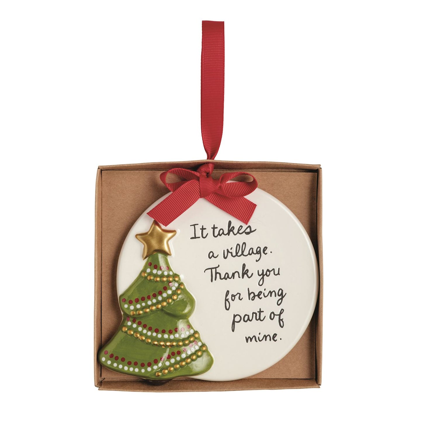 MUD PIE TREE THANK YOU ORNAMENT