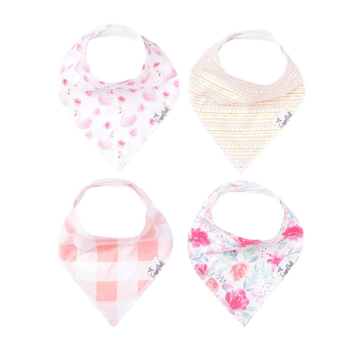 Copper Pearl June Baby Bandana Bibs