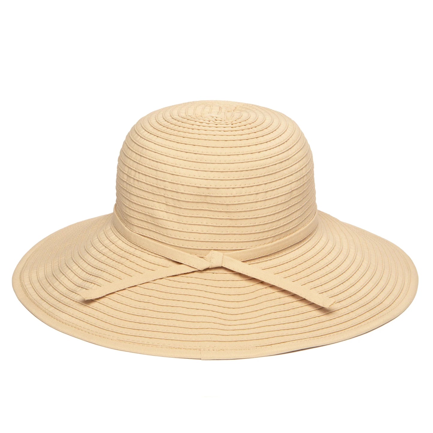 San Diego Hat Women's Ribbon Medium Brim Floppy-Beige
