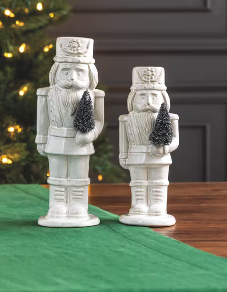 MUD PIE LARGE WHITE CERAMIC NUTCRACKER