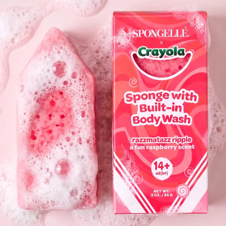 Spongelle Razzmatazz Ripple Body Buffer | Crayola X Spongellé | Crayon