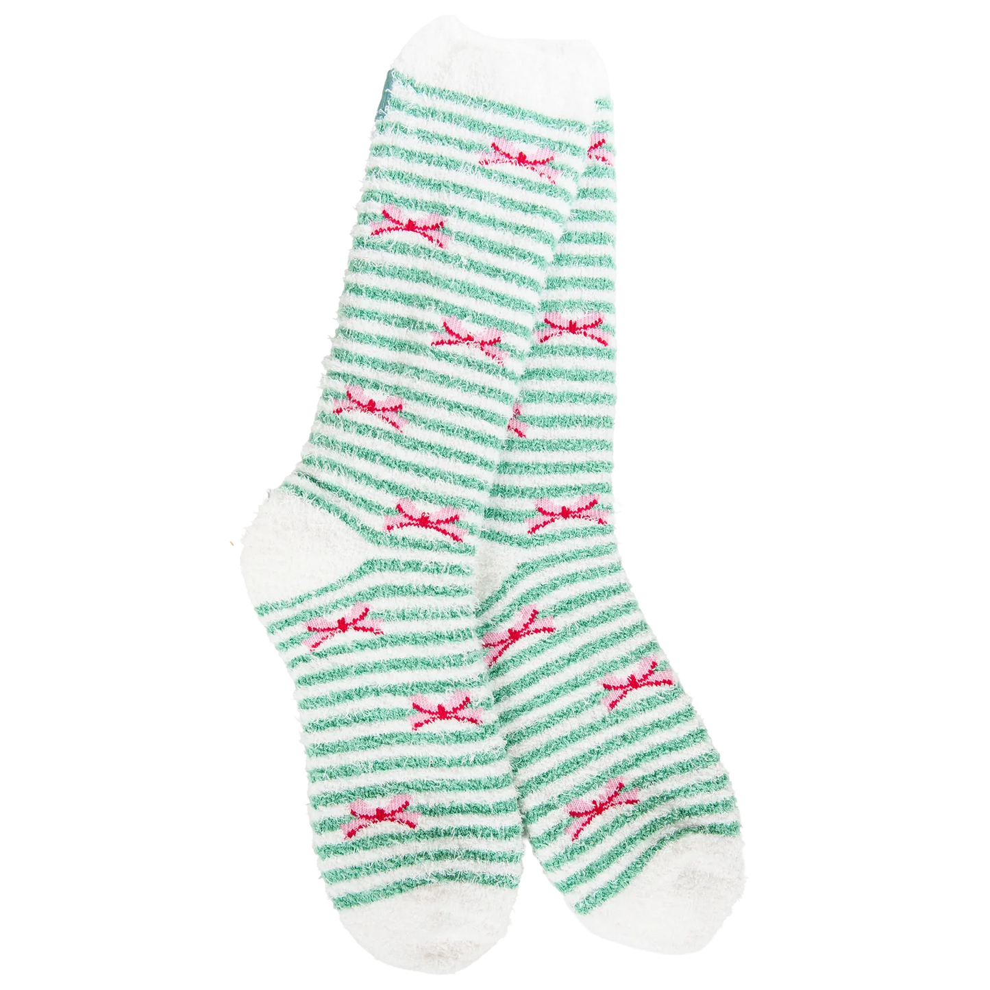 World's Softest Socks Cozy Crew Holiday-Holiday Bow
