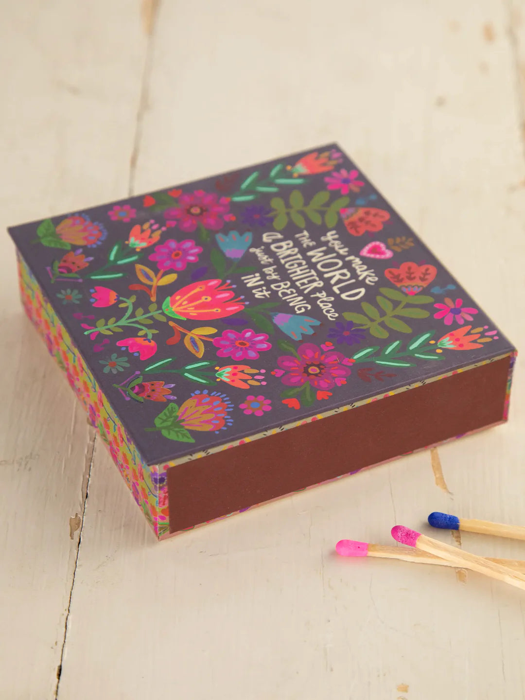 Natural Life Coffee Table Matches-Navy World Brighter