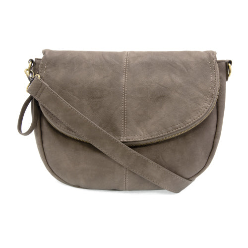 Joy Susan Dark Taupe Selma Saddle Crossbody Bag