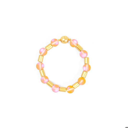 ZENZII Glow Beads Magnet Bracelet-Orange