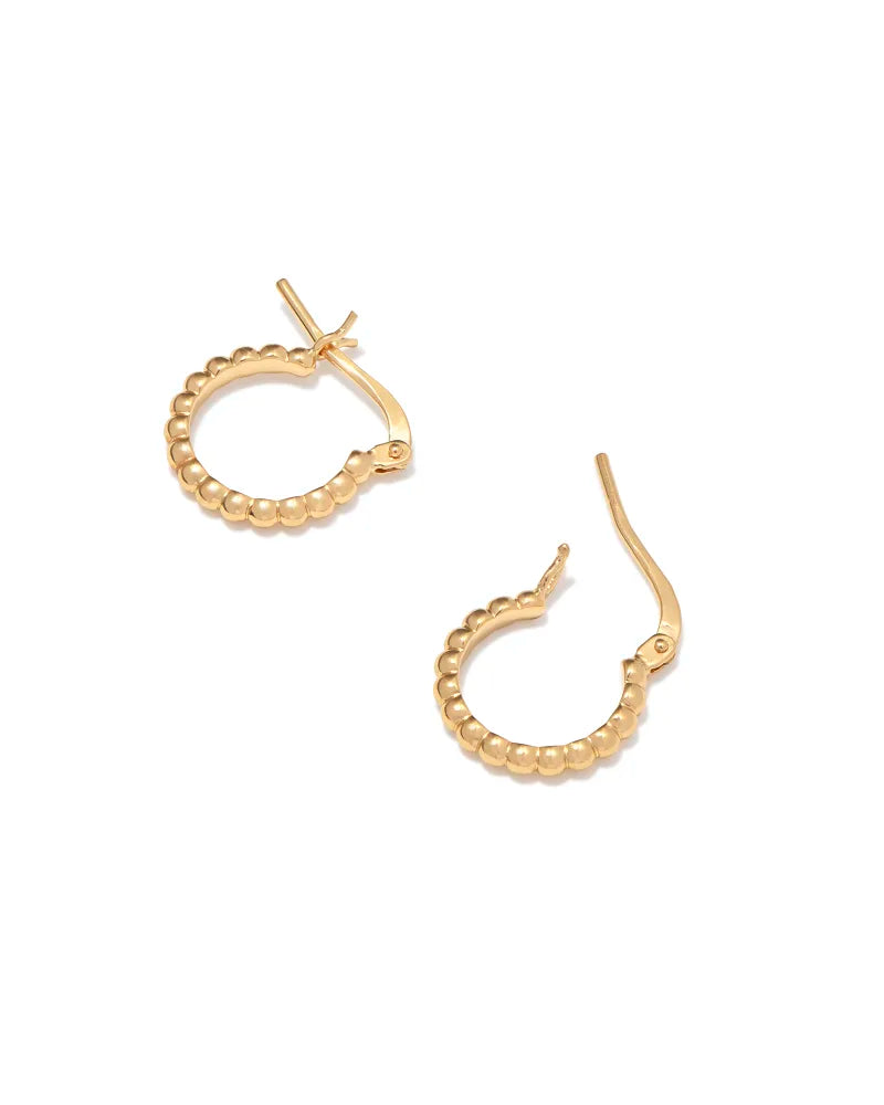 Kendra Scott Beaded 13mm Huggie Earrings in 18k Gold Vermeil