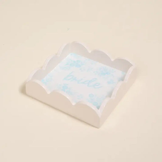 The Darling Effect Scallop Trinket Tray–Bride Something Blue