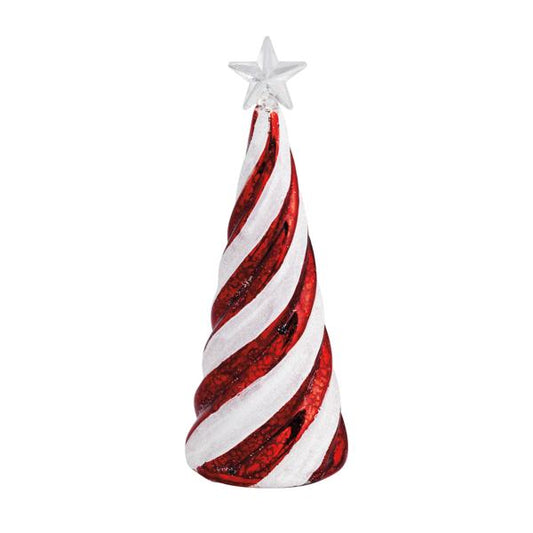MUD PIE SMALL CANDY CANE GLASS TREE