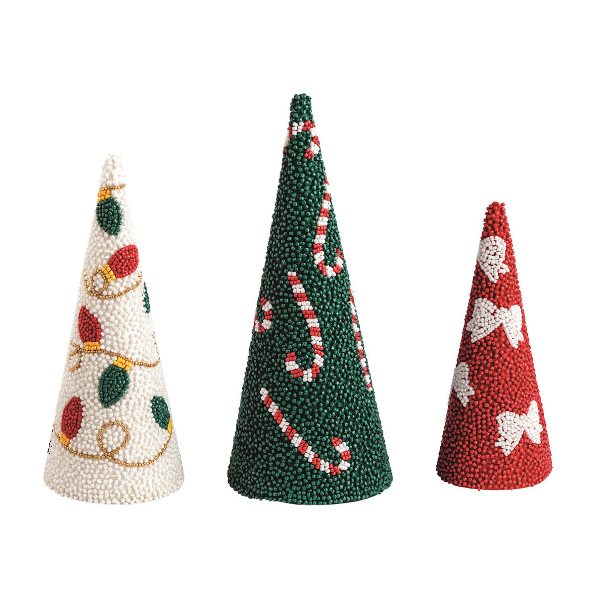 MUD PIE CHRISTMAS BEAD CONE TREE