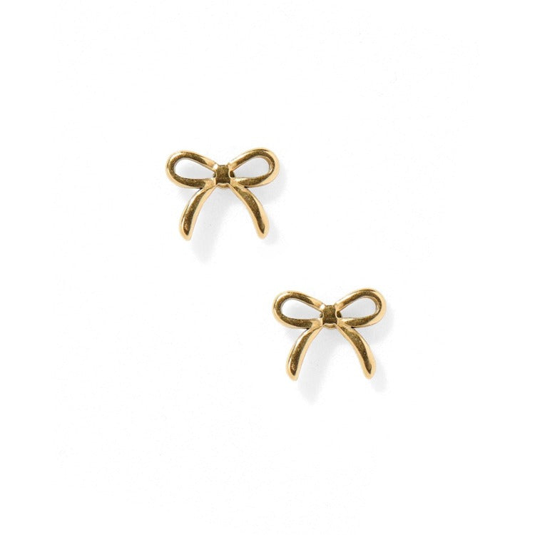 LINNY CO Screwback Stud Earrings - Sadie Bow Gold