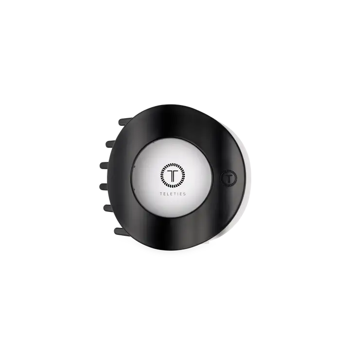 Teleties Jet Black | Medium | Flat Circle Hair Clip