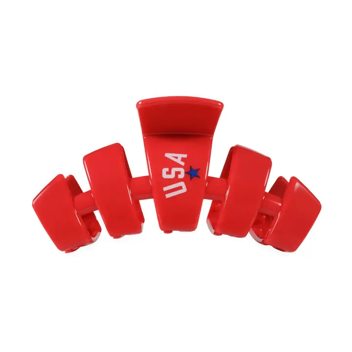 Teleties Classic Hair Clip | Medium | USA Red