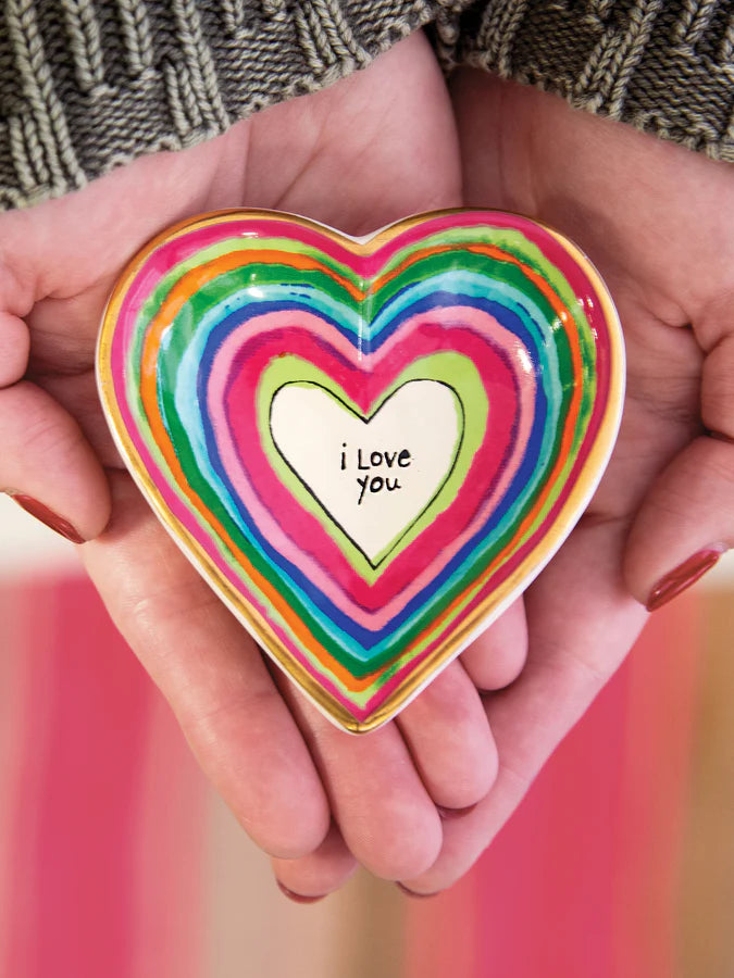 Natural Life Heart Trinket Dish-I Love You