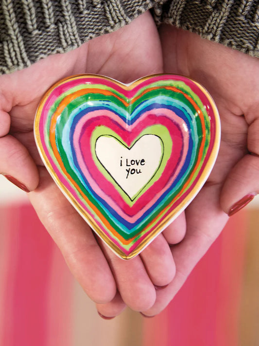 Natural Life Heart Trinket Dish-I Love You