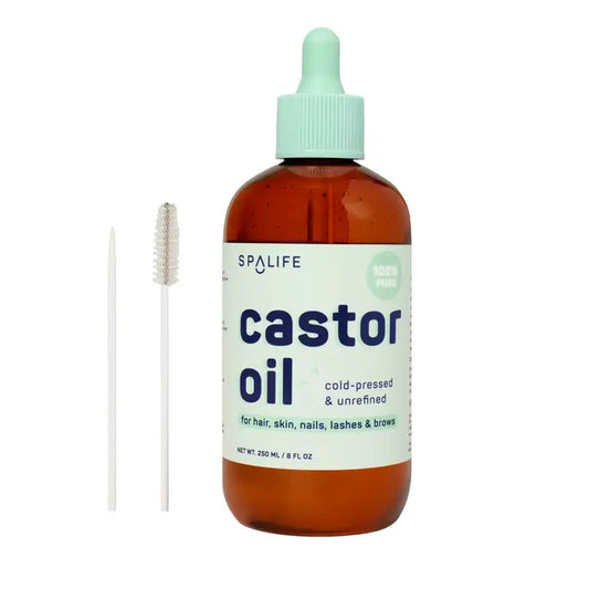 My Spa Life Castor Oil 100% Pure For Hair Skin Lashes- Mint with Dropper