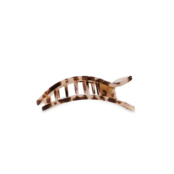 Teleties Flat Rectangle Hair Clip | Small | Blonde Tortoise