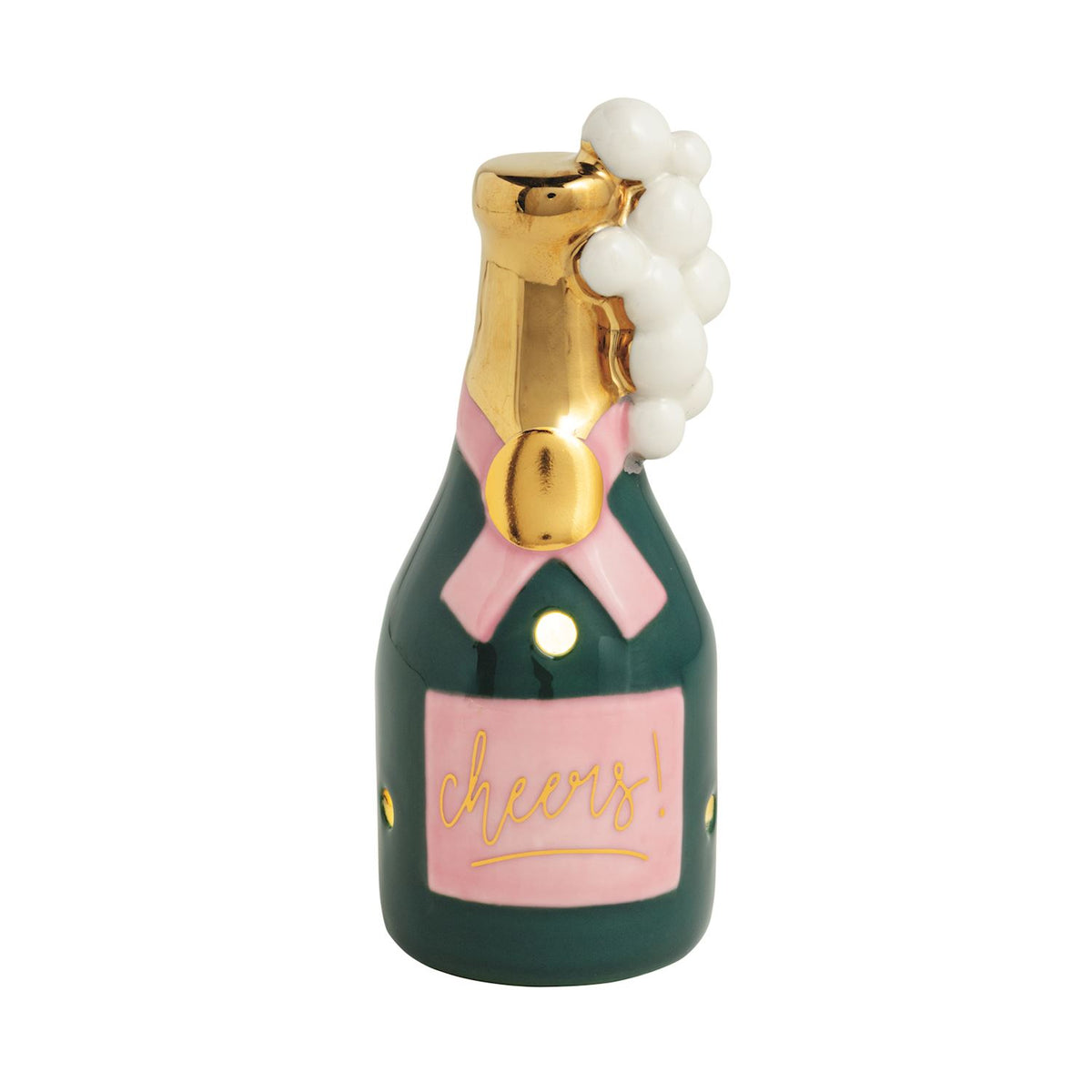 MUD PIE CHAMPAGNE LIGHT-UP SITTER