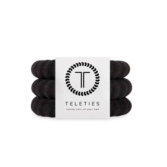 Teleties Nylon Hair Ties | Large | Jet Black