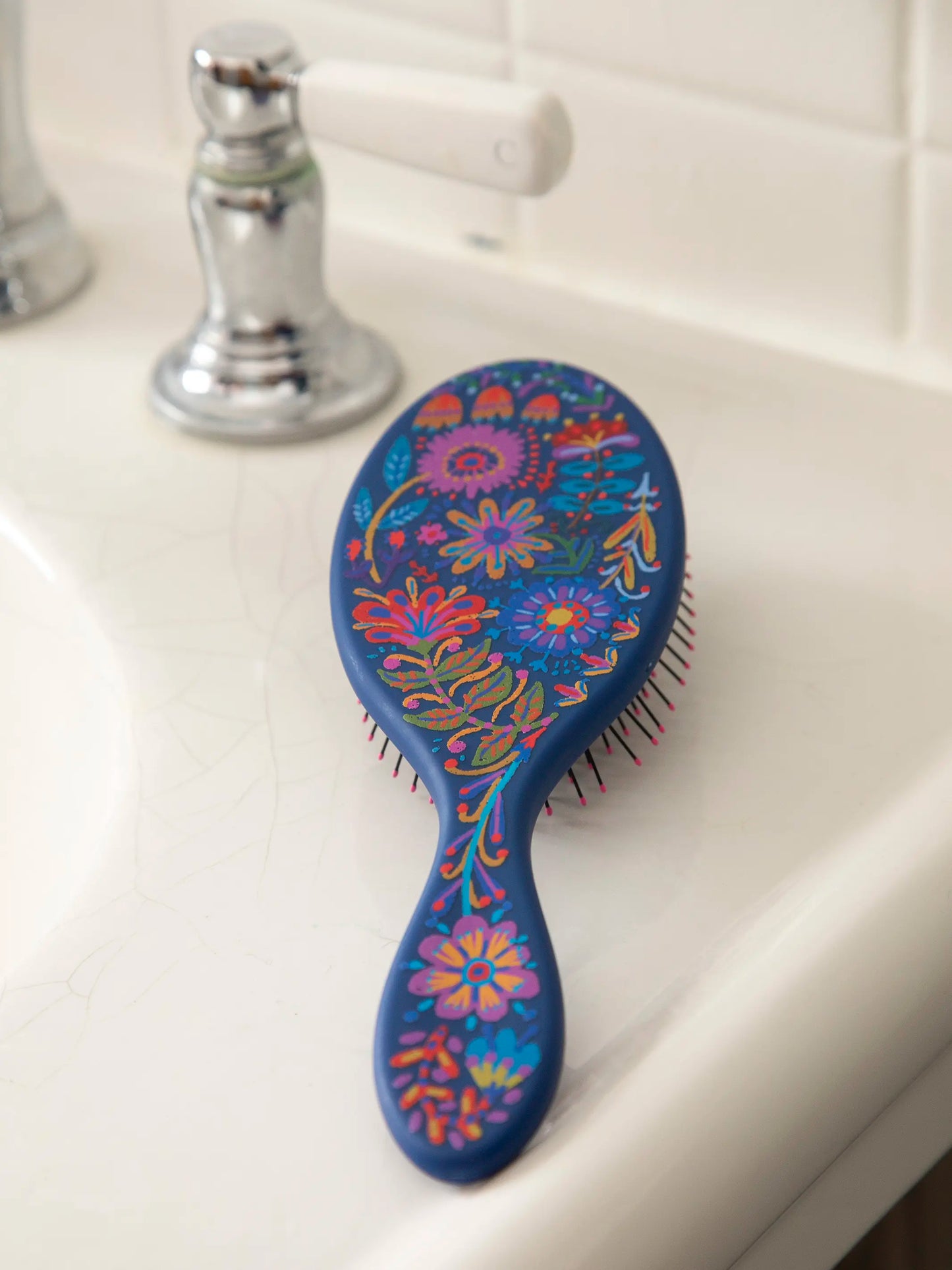 Natural Life Wet / Dry Detangling Hairbrush-Navy