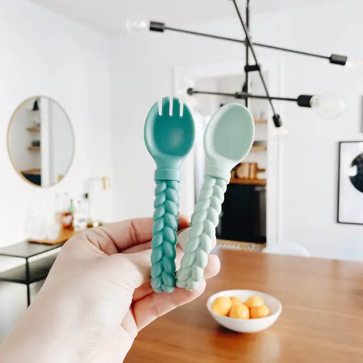 Itzy Ritzy Sweetie Spoons™ Spoon + Fork Set-Mint