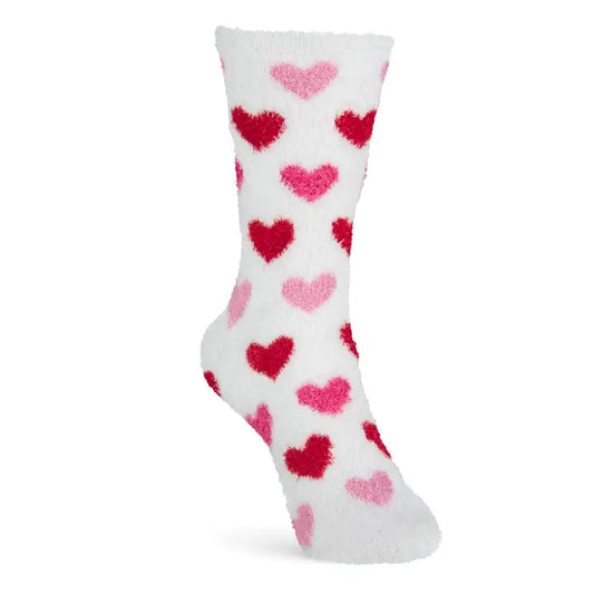 Amanda Blu Valentine's Day Fuzzy Socks-Hearts