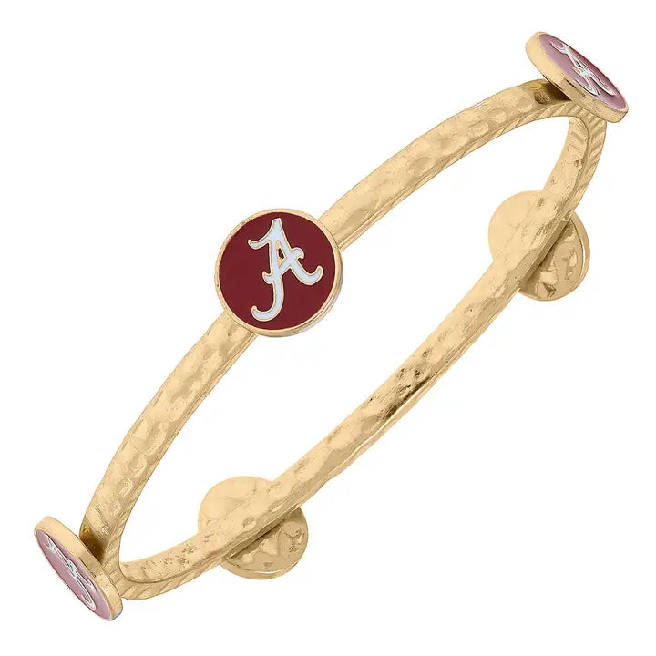 Canvas Style Alabama Crimson Tide Enamel Bangle in Crimson