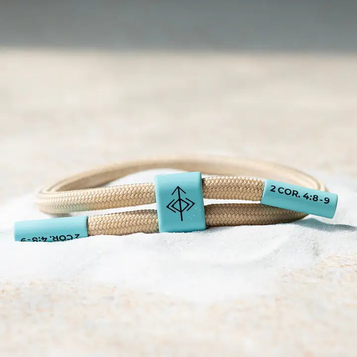 THE PRAYER I SHARE Knocked Down, Not Out Christian Cord Bracelet