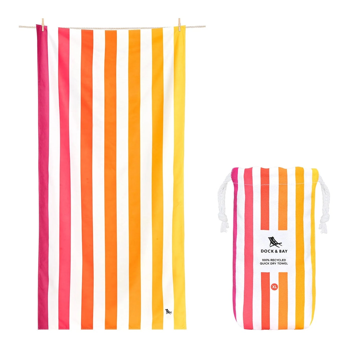 Dock & Bay Quick Dry Towels - Peach Sunrise