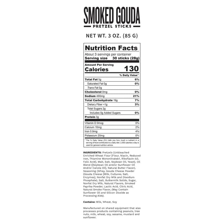 Pop Daddy – Smoked Gouda Seasoned Pretzels 3.0oz