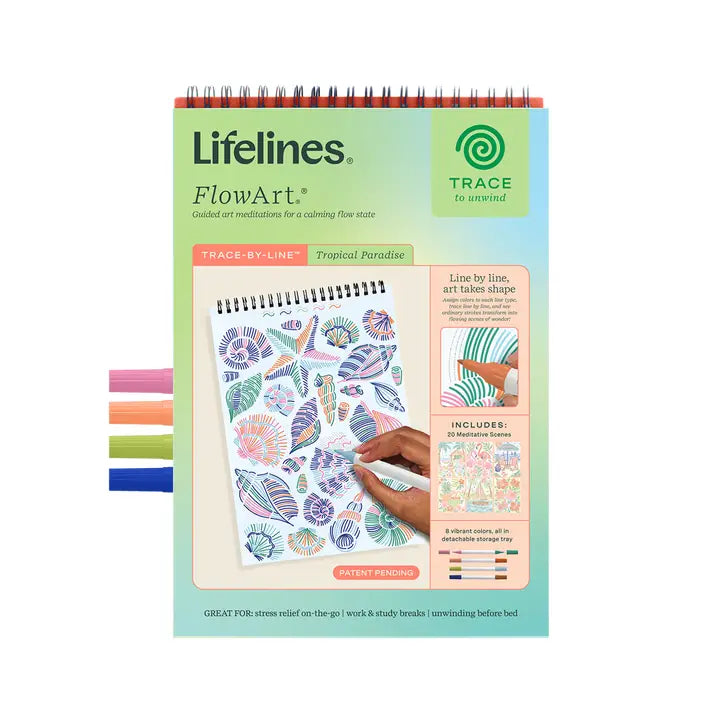 Lifelines Flowart -Trace By Line Tropical Paradise