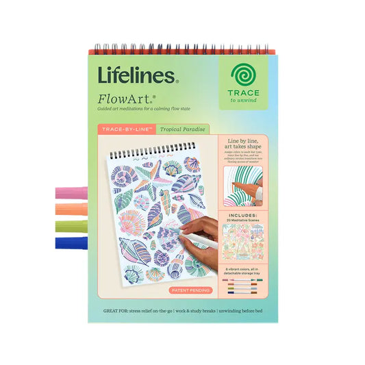 Lifelines Flowart -Trace By Line Tropical Paradise