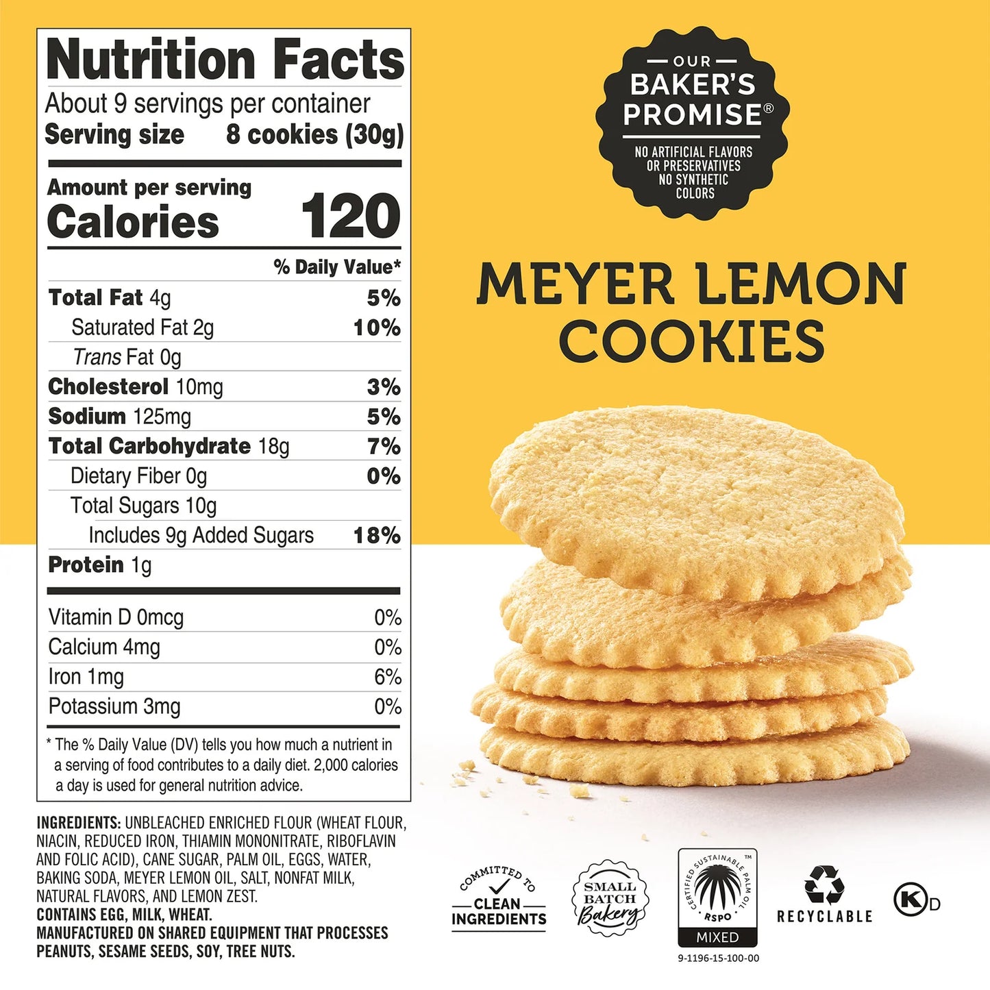 DEWEY'S BAKERY MEYER LEMON COOKIES