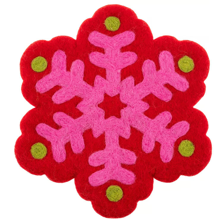 KARMA FELT TRIVET RETRO SNOWFLAKE