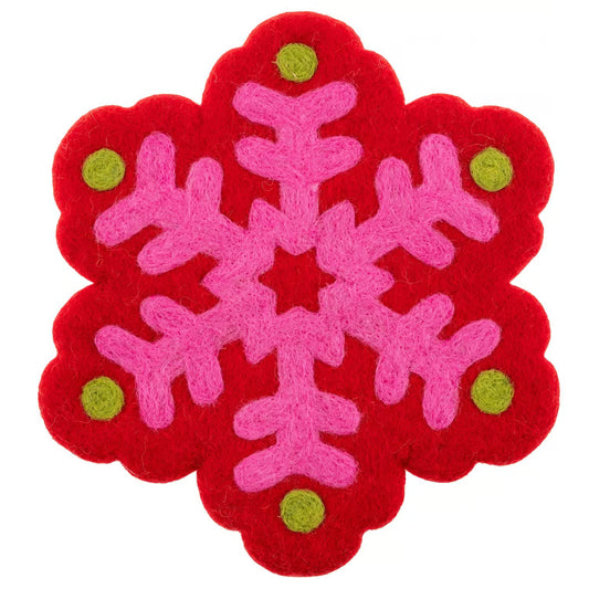 KARMA FELT TRIVET RETRO SNOWFLAKE