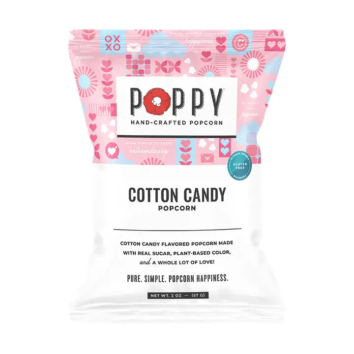 Poppy Cotton Candy Snack Bag Popcorn