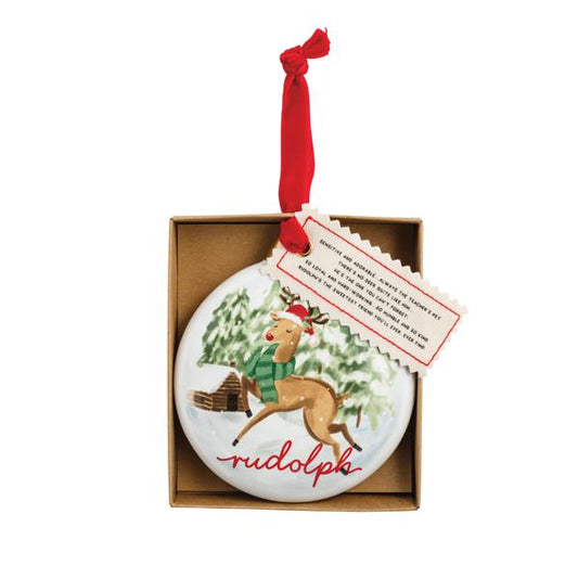 MUD PIE RUDOLPH REINDEER BOXED ORNAMENT