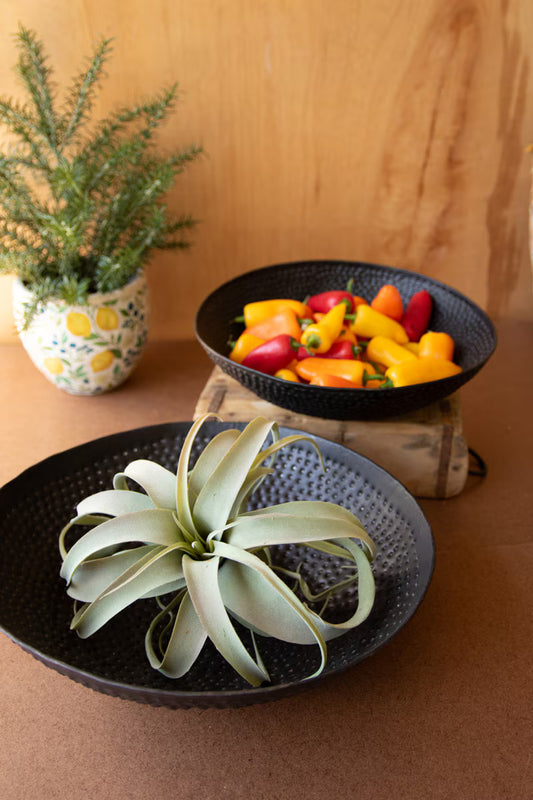 Kalalou Hammered-Iron Bowls