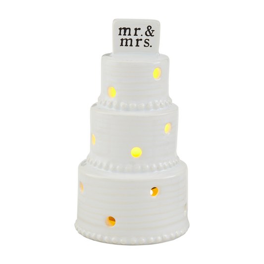 MUD PIE LIGHT UP WEDDING CAKE SITTER