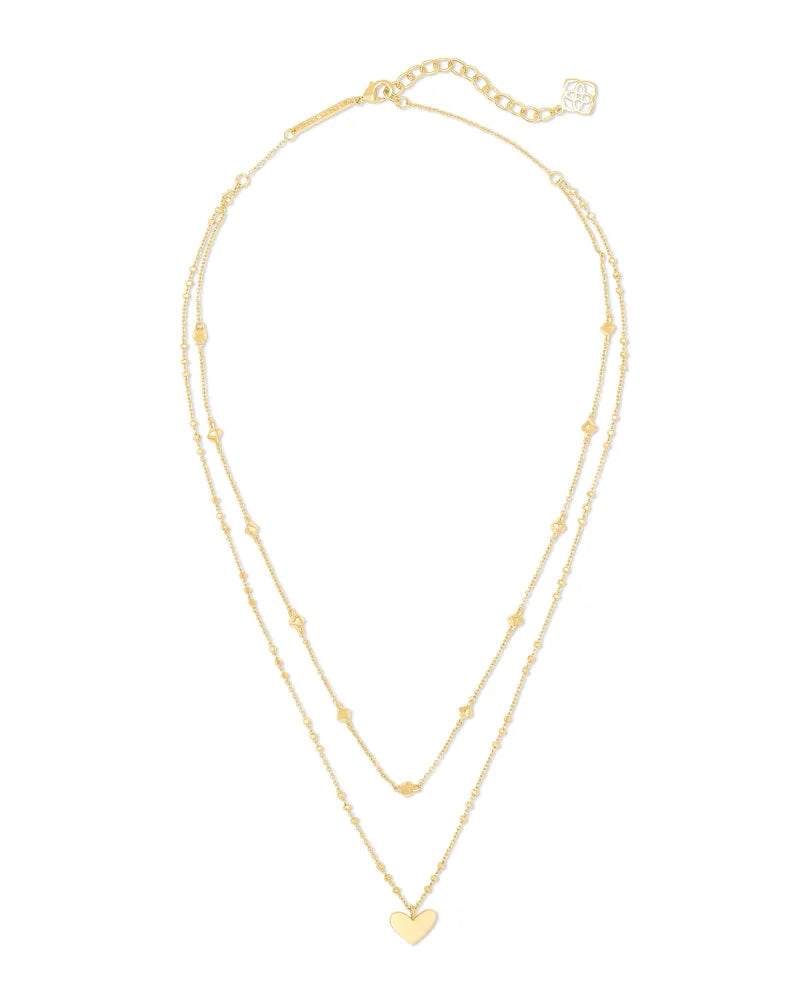 Kendra Scott Ari Heart Multi Strand Necklace in Gold