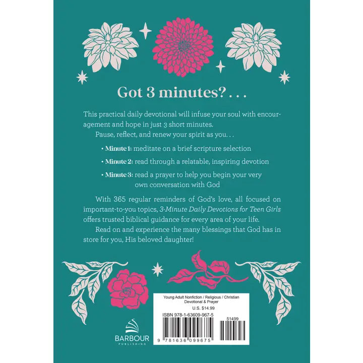 3-Minute Daily Devotions For Teen Girls