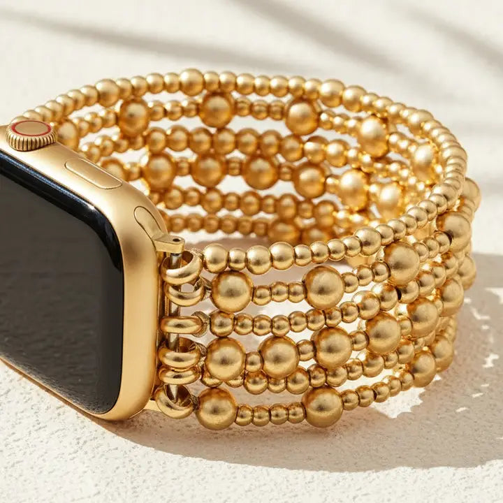 Cape Diablo Golden Demure Stretch Apple Watch Strap